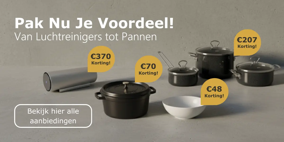 Nu extra heel veel aanbiedingen! Luchtreinigers, Maison Berger, Pannensets en veel meer